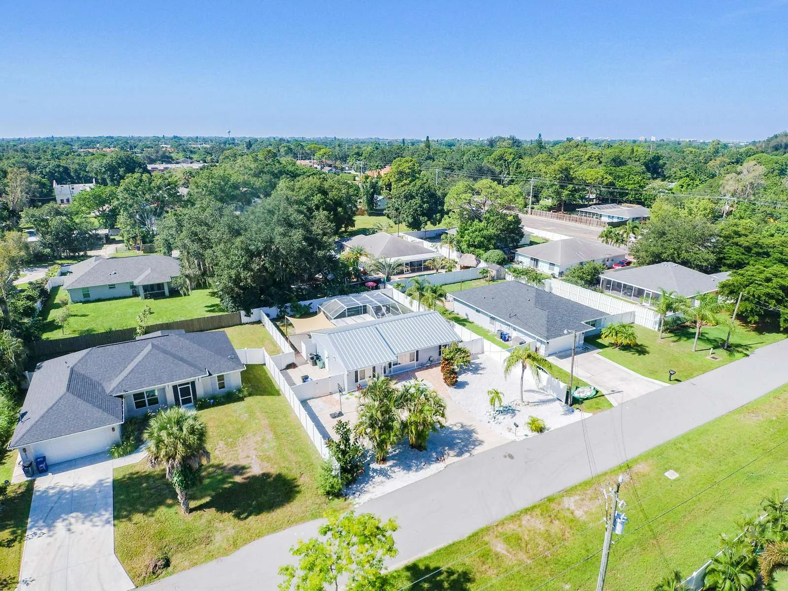 Aerial neighborhood view